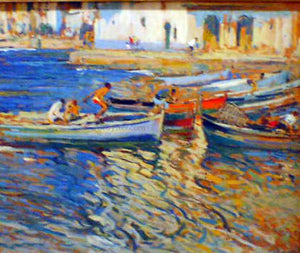  Eliseo Meifren I Roig Marina Con Pescadores - Art Print