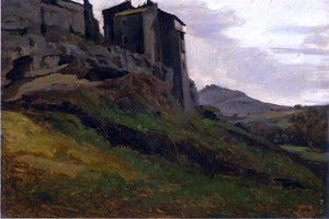  Jean-Baptiste-Camille Corot Marino, Large Buildings on the Rocks - Art Print