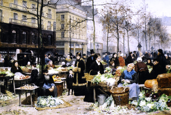  Victor Gabriel Gilbert Market Day - Art Print