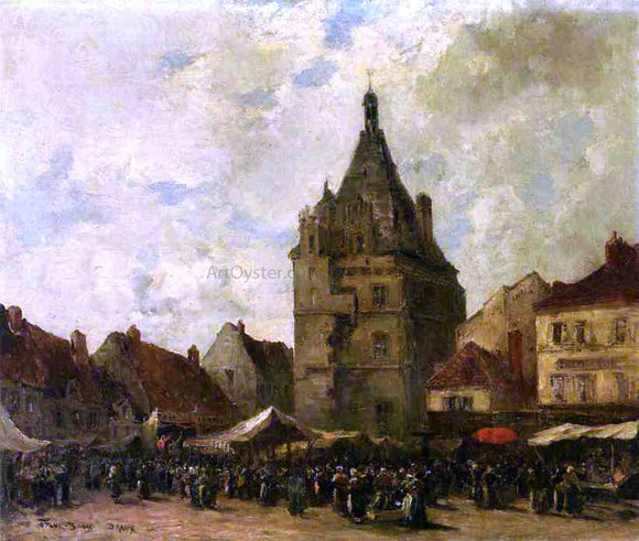  Frank Myers Boggs Market Day, Dreux - Art Print