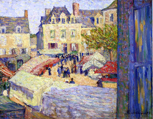  Henri Lebasque Market Place - Art Print