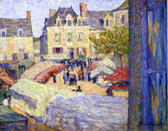  Henri Lebasque Market Place - Art Print