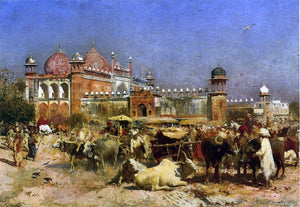  Edwin Lord Weeks Market Place, Agra - Art Print