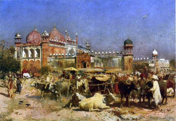  Edwin Lord Weeks Market Place, Agra - Art Print