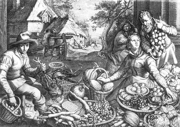  Jacob Matham Market Scene - Art Print
