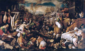  Francesco Bassano Market Scene - Art Print