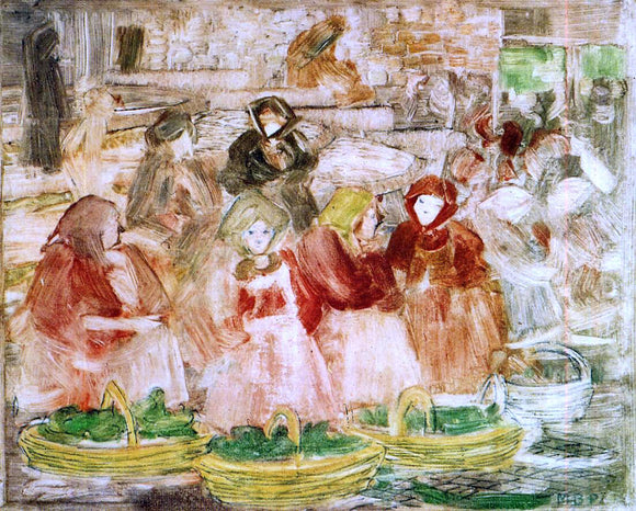  Maurice Prendergast Market Scene - Art Print