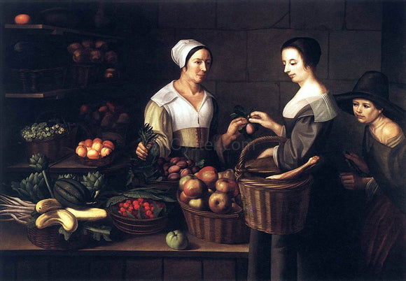  Louise Moillon Market Scene with a Pick-pocket - Art Print