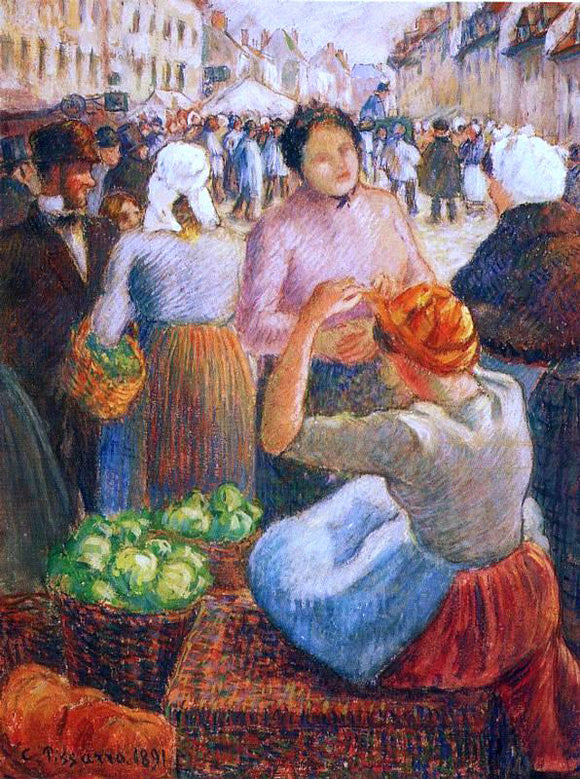  Camille Pissarro Marketplace, Gisors - Art Print