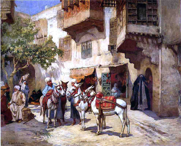  Frederick Arthur Bridgeman Marketplace in North Africa - Art Print