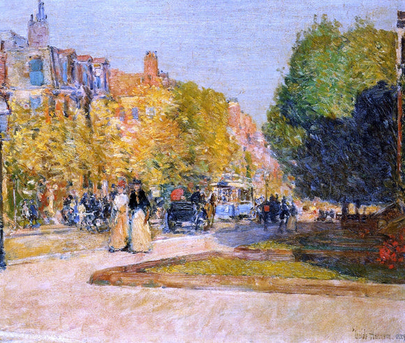  Frederick Childe Hassam Marlborough Street, Boston - Art Print