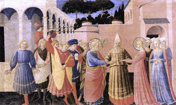  Fra Angelico Marriage of the Virgin (The Cortona Altarpiece) - Art Print