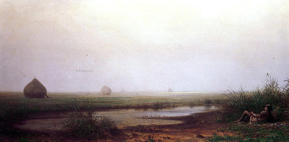  Martin Johnson Heade Marsh with a Hunter - Art Print