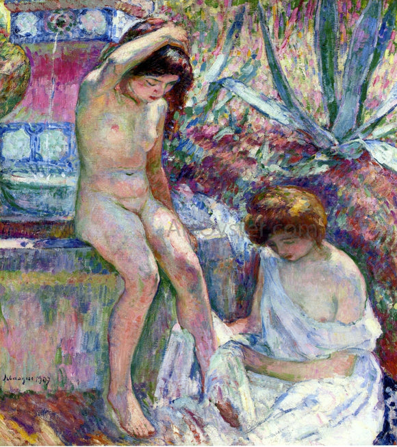  Henri Lebasque Marthe and Madame Lebasque at the Fountain - Art Print