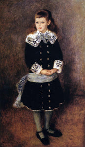  Pierre Auguste Renoir Marthe Berard (also known as Girl Wearing a Blue Sash) - Art Print