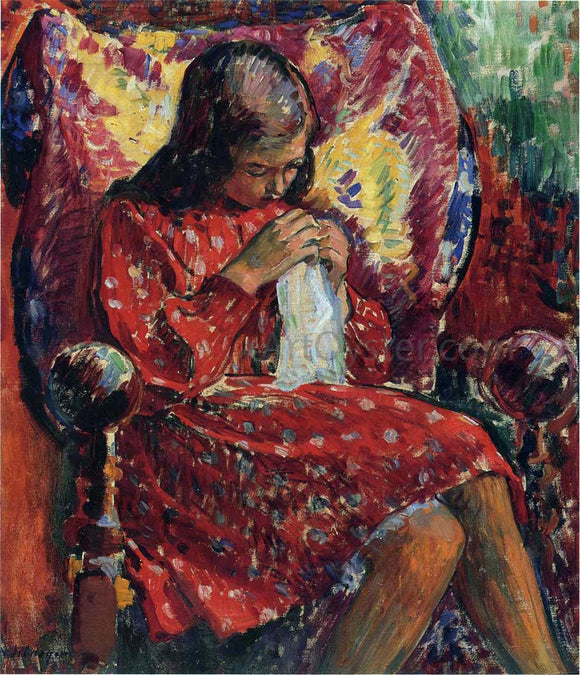  Henri Lebasque Marthe Sewing - Art Print