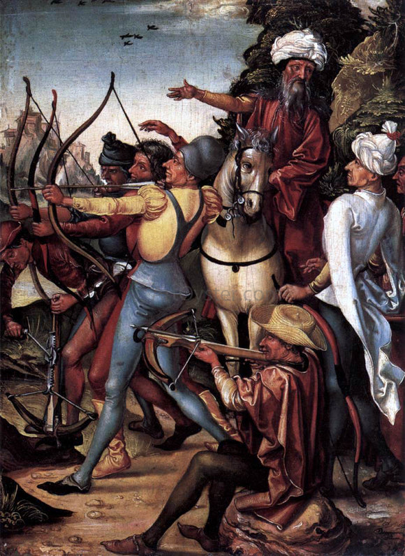  Unknown (2) Masters Martyrdom of St Sebastian (right panel) - Art Print