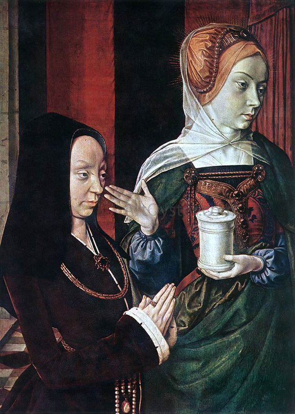  Master of Moulins Mary Magdalen and a Donator - Art Print