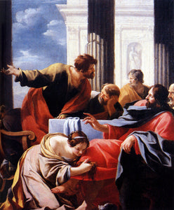  Simon Vouet Mary Magdalen In The House Of Simon - Art Print