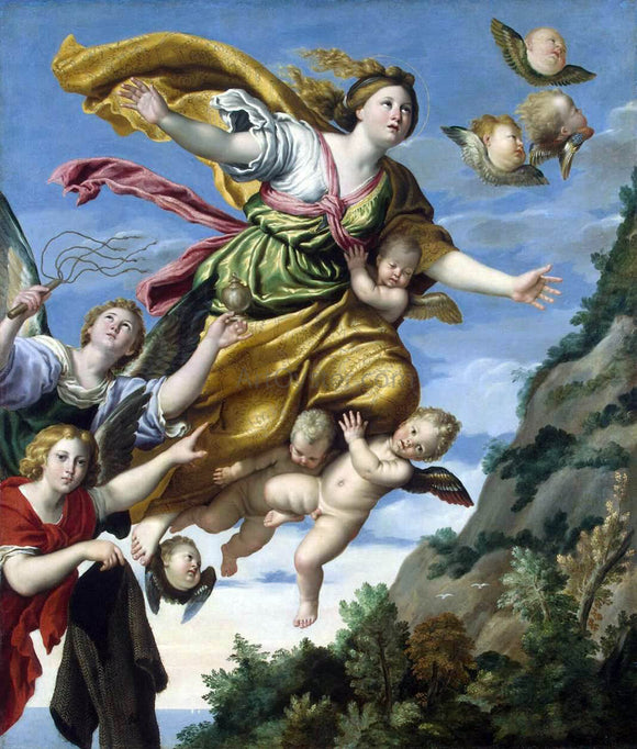  Domenichino Mary Magdalene Taken up to Heaven - Art Print