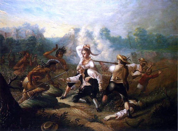  Carl Wimar Massacre at Wyoming Valley - Art Print