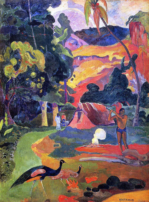  Paul Gauguin Matamoe (also known as Landscape with Peacocks) - Art Print