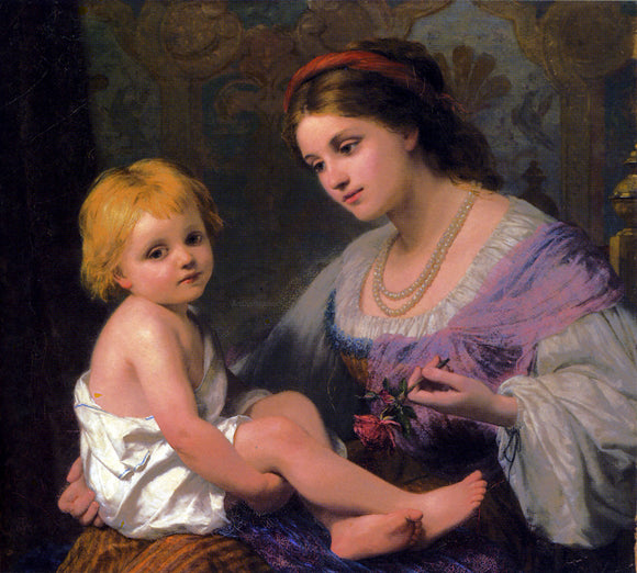  Thomas Webster Maternal Affection - Art Print