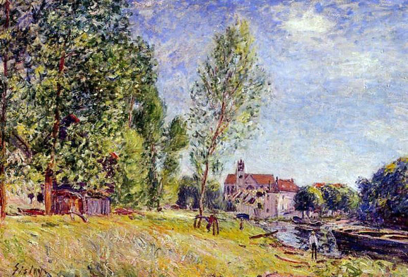  Alfred Sisley Matratat's Boatyard, Moret-sur-Loing - Art Print