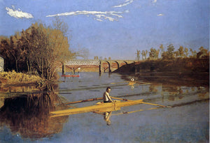  Thomas Eakins Max Schmitt in a Single Scull - Art Print
