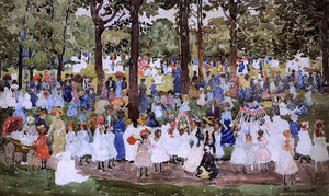  Maurice Prendergast May Day, Central Park (also known as Central Park or Children in the Park) - Art Print