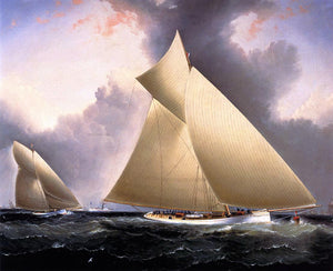  James E Buttersworth Mayflower Leading Galatea, America's Cup 1886 - Art Print