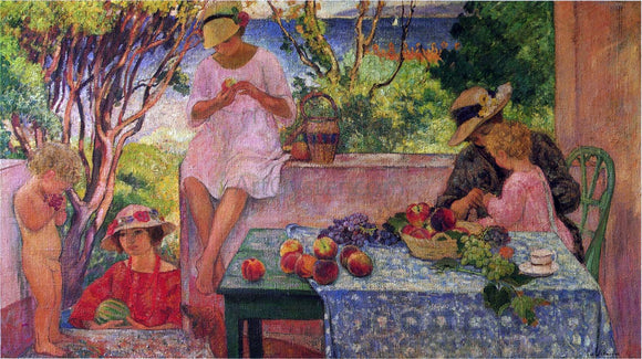  Henri Lebasque Meal on the Terrace - Art Print