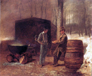  Eastman Johnson Measurement and Contemplation - Art Print