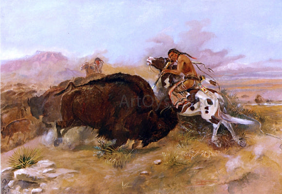  Charles Marion Russell Meat for the Tribe - Art Print