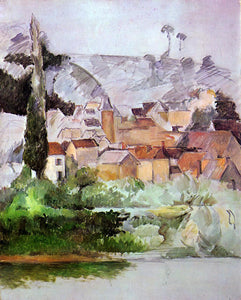  Paul Cezanne Medan: Chateau and Village - Art Print