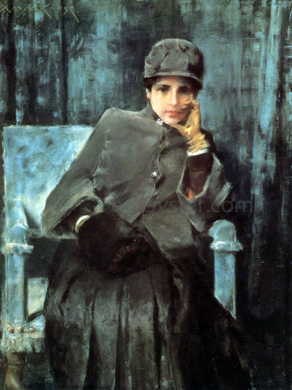  William Merritt Chase Meditation (also known as Portrait of the Artist's Wife) - Art Print