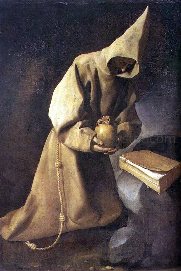  Francisco De Zurbaran Meditation of St Francis - Art Print