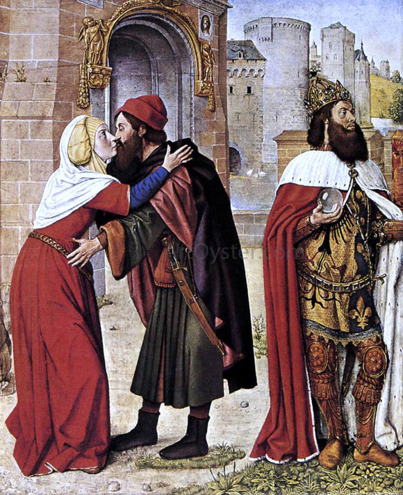  Master of Moulins Meeting at the Golden Gate - Art Print