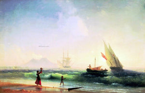  Ivan Constantinovich Aivazovsky Meeting of a Fishermen on Coast of the Bay of Naples - Art Print