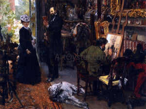  Adolph Von Menzel Meissonier in His Studio at Poissy - Art Print