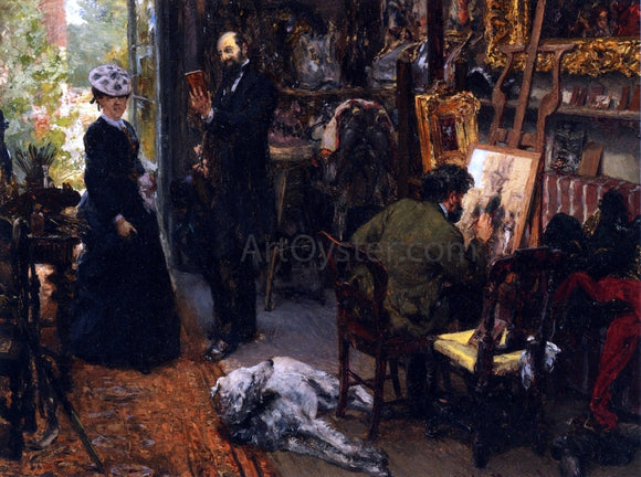  Adolph Von Menzel Meissonier in His Studio at Poissy - Art Print