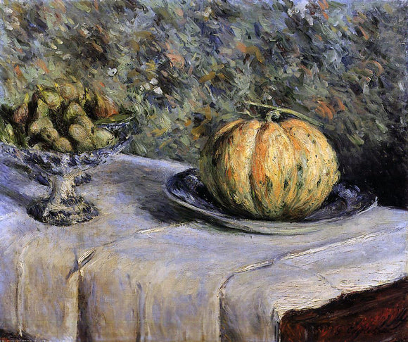  Gustave Caillebotte Melon and Bowl of Figs - Art Print