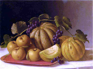  John F Francis Melons and Yellow Apples - Art Print