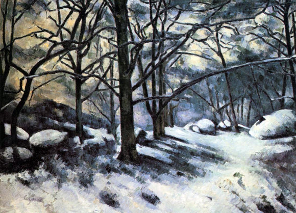  Paul Cezanne Melting Snow, Fontainbleau - Art Print