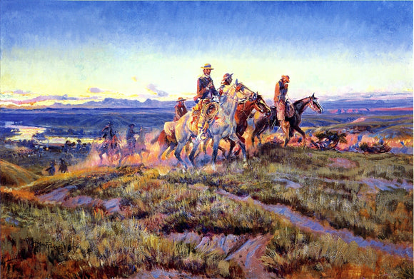  Charles Marion Russell Men of the Open Range - Art Print