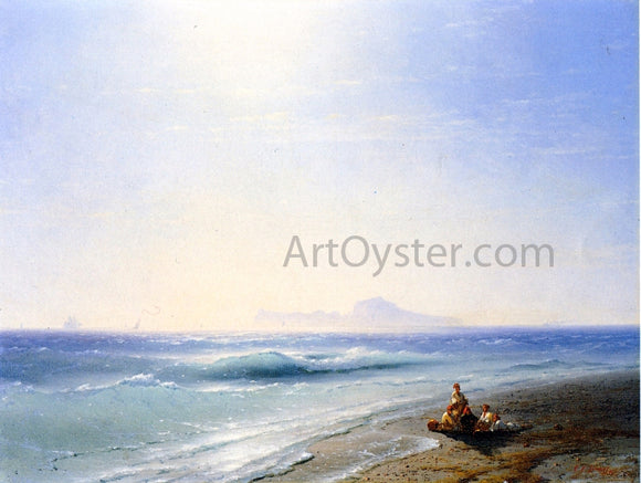  Edward E Simmons Mending Nets, Brittany - Art Print