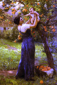  Hippolyte Camille Delpy Mere Et Enfant Dans Le Jardin - Art Print