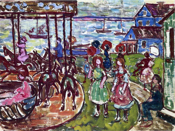  Maurice Prendergast Merry-Go-Round - Art Print