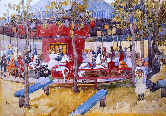  Maurice Prendergast Merry-Go-Round, Nahant - Art Print