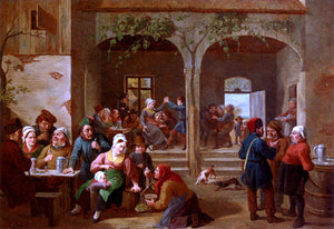  Constantin Fidele Coene Merrymaking In The Tavern - Art Print